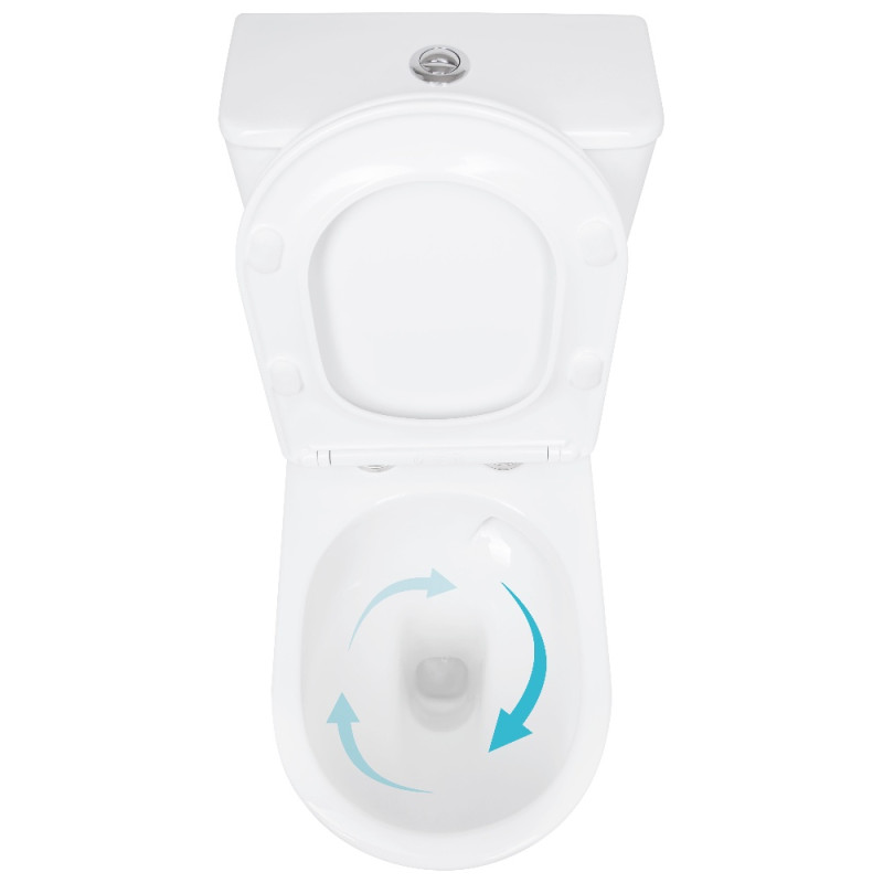Унитаз напольный Qtap Arvin Ultra Quiet 630×350×795 мм с сиденьем Soft-close, White QTARV27W49259