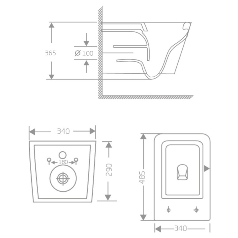 Унитаз подвесной Crow Rimless 485х340х330 мм, White, с сиденьем Slim Duroplast/ Soft-close/ Quick Release QT05335171RW Qtap