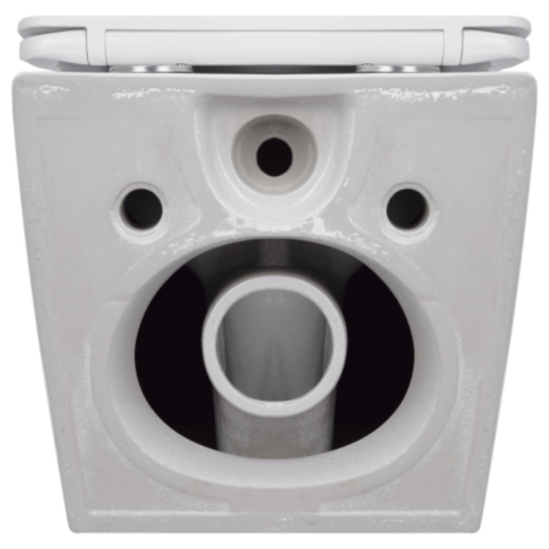 Унитаз подвесной Jay Rimless 485×360×320 мм, White, с сиденьем Slim Duroplast/ Soft-close/ Quick Relase QT07335177RW Qtap