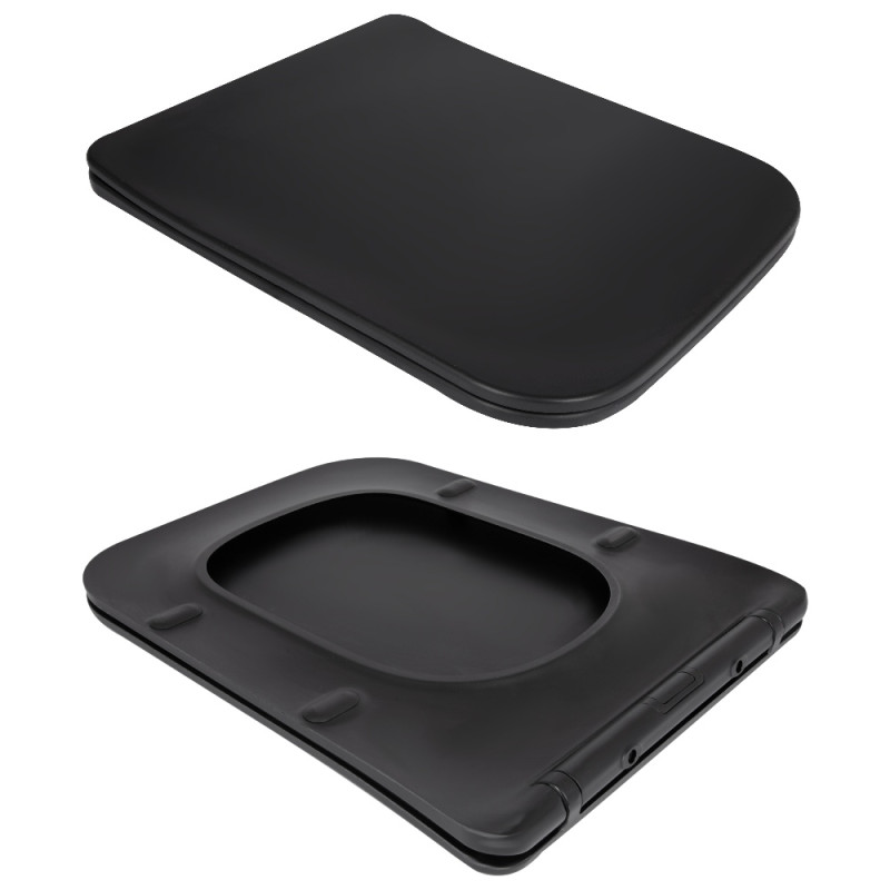 Унитаз подвесной Qtap Gemini Ultra Quiet 485×340×350 мм, Matt Black, с сиденьем Slim Duroplast / Soft-close / Quick Release QTGEM28BLM50505