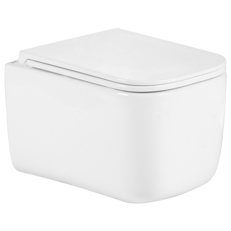 Унитаз подвесной Qtap Gemini Ultra Quiet 485×340×350 мм, White, с сиденьем Slim Duroplast / Soft-close / Quick Release QTTAU26W49119