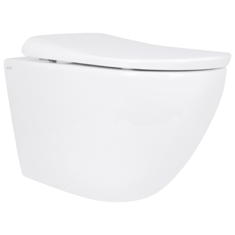 Унитаз подвесной Qtap Robin ML Ultra Quiet 490×365×325 мм, с сиденьем  Soft-close MagLock, White QTROBML26W49621
