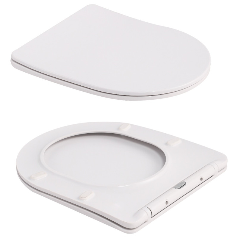 Унитаз подвесной Qtap Robin Ultra Quiet 520×365×340 мм, Marble, с сиденьем Slim Duroplast / Soft-close / Quick Release QTROB26MR48998