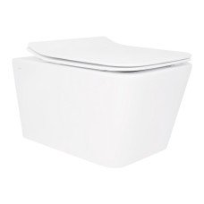 Унитаз подвесной Qtap Crow безободковый с сиденьем Soft-close QT05335170W