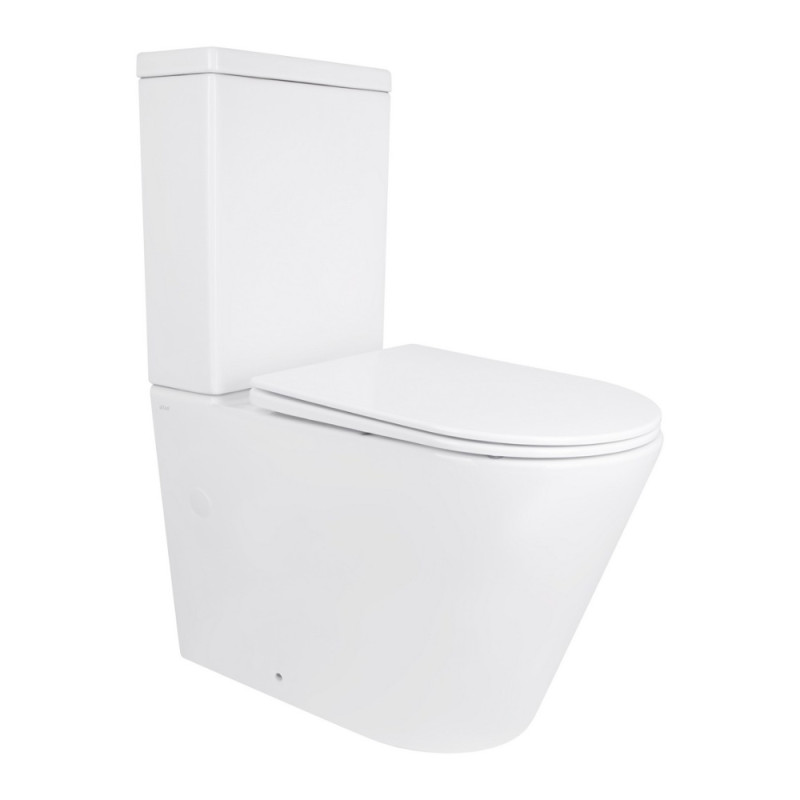 Унітаз-компакт Qtap Stork/Swan безобідковий з сідінням Soft-close QT15222178W
