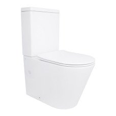 Унітаз-компакт Qtap Stork/Swan безобідковий з сідінням Soft-close QT15222179W