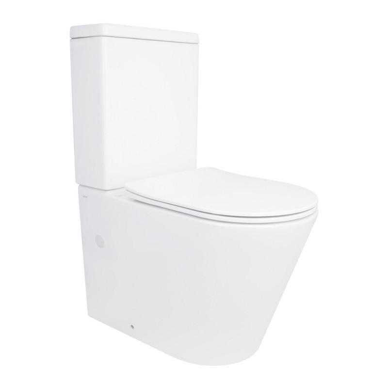 Унітаз-компакт Qtap Stork/Swan безобідковий з сідінням Soft-close QT15222179W