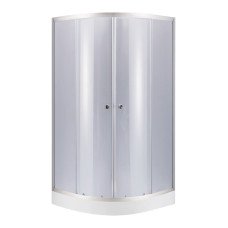 Набор Lidz душевая кабина Latwa SC90x90.SAT.LOW.GR, стекло тонированное 4 мм + поддон Kupala