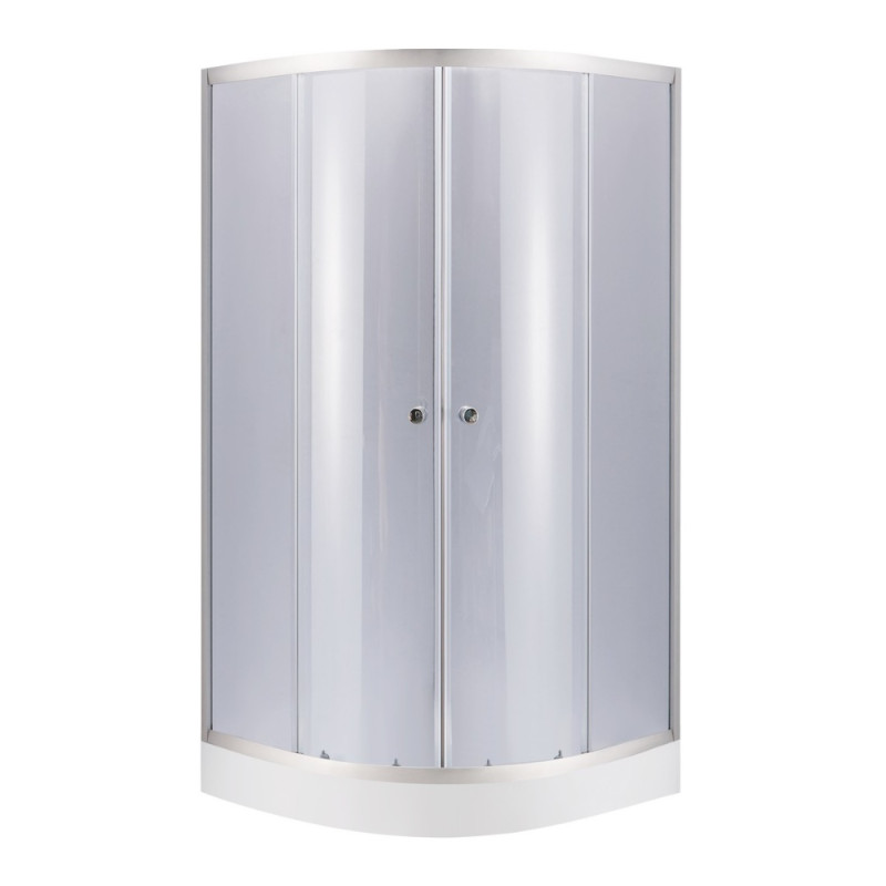 Набор Lidz душевая кабина Latwa SC90x90.SAT.LOW.GR, стекло тонированное 4 мм + поддон Kupala