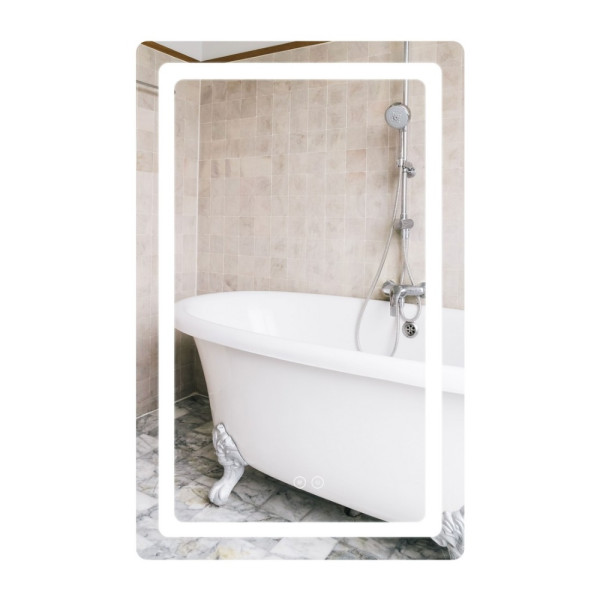Зеркало Qtap Mideya (DC-F911) 500х800 с LED-подсветкой Touch, с антизапотеванием, диммером, рег. яркости QT2078F911W