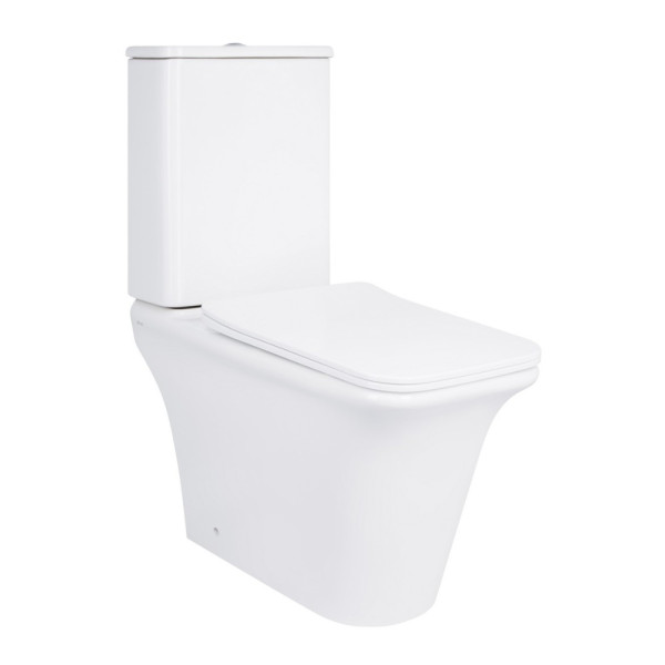 Унітаз-компакт Qtap Kalao безобідковий з сідінням Soft-close QT08221213AW