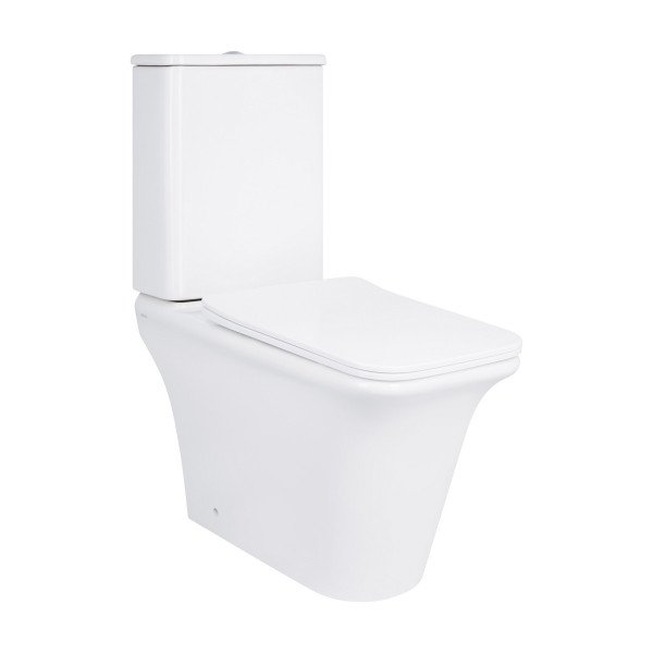 Унітаз-компакт Qtap Kalao безобідковий з сідінням Soft-close QT08221213AW