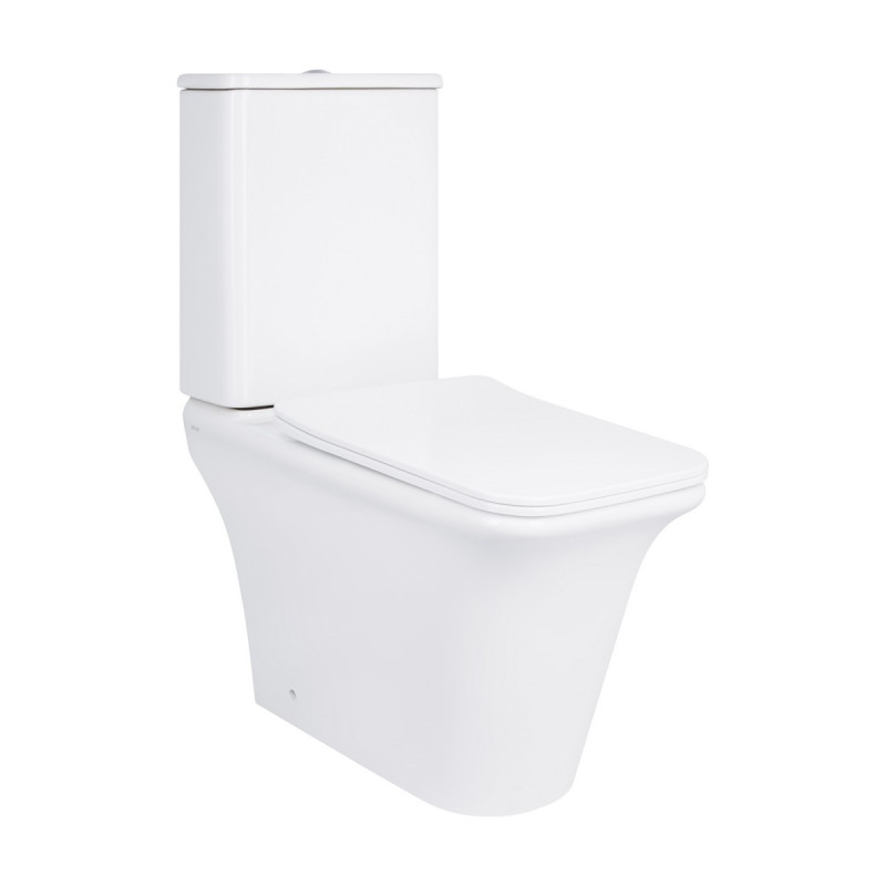 Унітаз-компакт Qtap Kalao безобідковий з сідінням Soft-close QT08221213AW