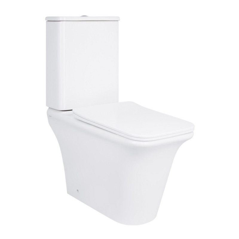 Унітаз-компакт Qtap Kalao безобідковий з сідінням Soft-close QT08221213AW