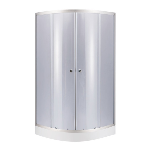 Набор Lidz душевая кабина Latwa SC80x80.SAT.LOW.GR, стекло тонированное 4 мм + поддон Kupala
