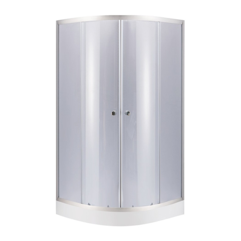 Набор Lidz душевая кабина Latwa SC80x80.SAT.LOW.GR, стекло тонированное 4 мм + поддон Kupala