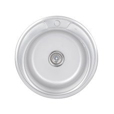 Кухонна мийка Lidz 510-D 0,8 мм Satin (LIDZ510DSAT)