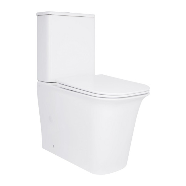 Унітаз-компакт Qtap Nando безобідковий з сидінням Soft-close QT12221222AW