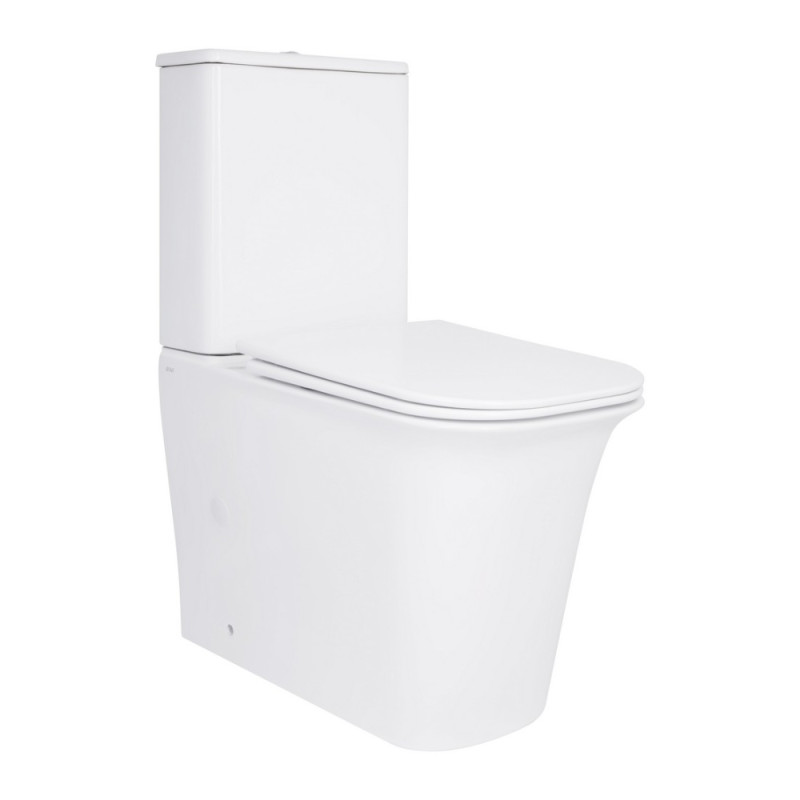 Унітаз-компакт Qtap Nando безобідковий з сидінням Soft-close QT12221222AW