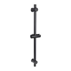 Душова стійка з тримачем універсальна Qtap Lepit 665 мм округла QTLEP82103OB Black Matt