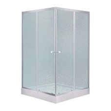 Набір Lidz душова кабіна Wawel SC90x90.SAT.LOW.FR, скло Frost 4 мм + піддон Mazur