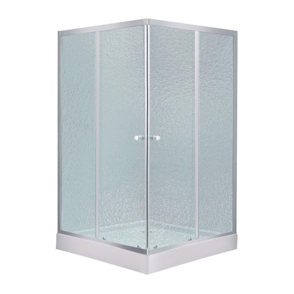 Набор Lidz душевая кабина Wawel SC90x90.SAT.LOW.FR, стекло Frost 4 мм + поддон Mazur