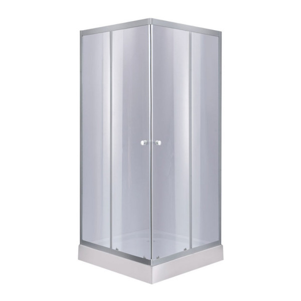 Душевая кабина Lidz Wawel SC80x80.SAT.LOW.GR, стекло тон. 4 мм + Lidz Душевой поддон KAPIELKA ST80x80х14