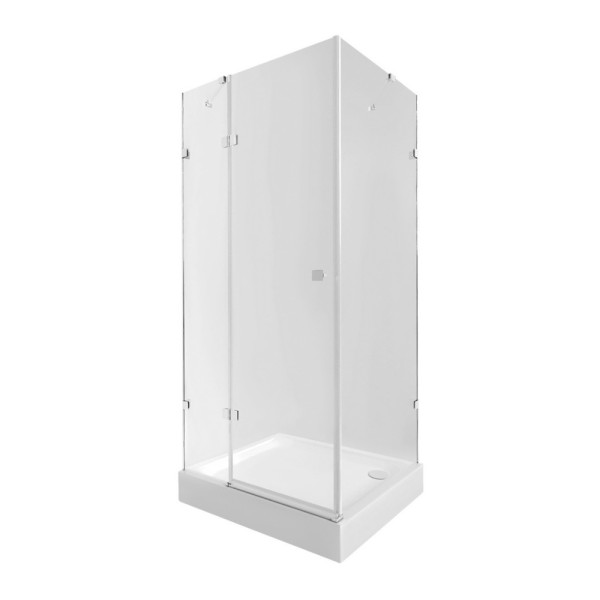 Набор Qtap душевая кабина Capricorn CRM1018RC6 Clear 2020x1000x800 мм + поддон Tern 301812C 100x80x12 см с сифоном