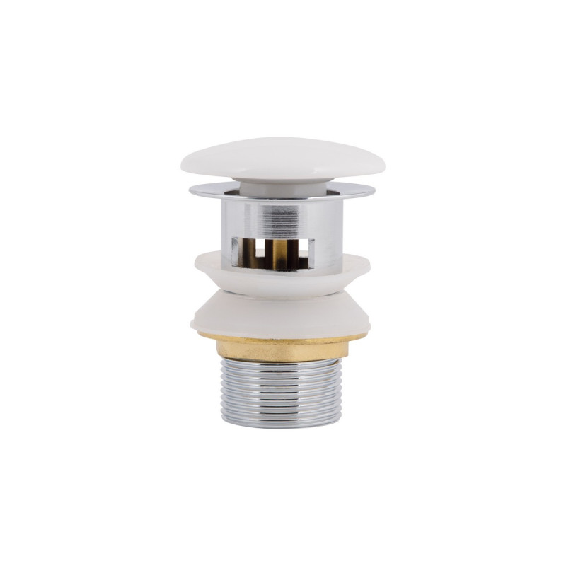 Qtap Pop-up Донный клапан для биде с переливом 70х70х110 mm White