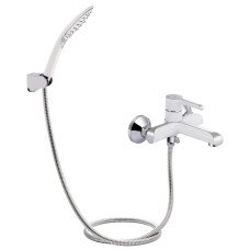 Смеситель для ванны Qtap Grand (c душевым гарнитуром) QTGRAWCR006 Chrome/White