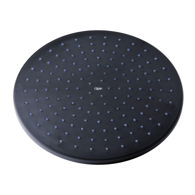 Лійка для верхнього душу Qtap Hlavova 230 мм округла QTHLAVA228O1ZBB Black Matt