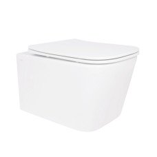 Унітаз підвісний Qtap Crow безобідковий з сідінням Soft-close QT05335171W