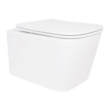 Унитаз подвесной Qtap Crow безободковый с сиденьем Soft-close QT05335171W
