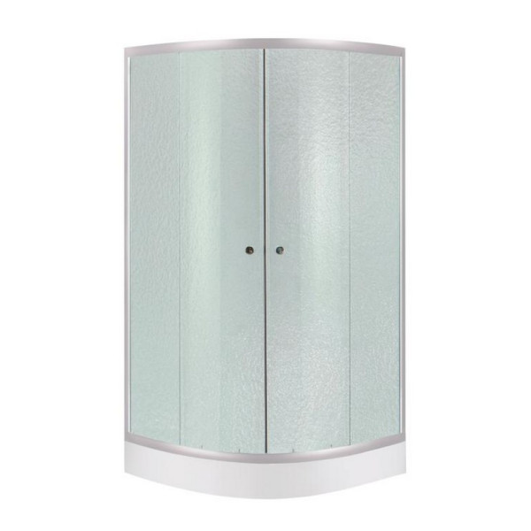 Душевая кабина Lidz Latwa SC80x80.SAT.LOW.FR, стекло Frost 4 мм + Lidz Душевой поддон KAPIELKA ST80x80x15