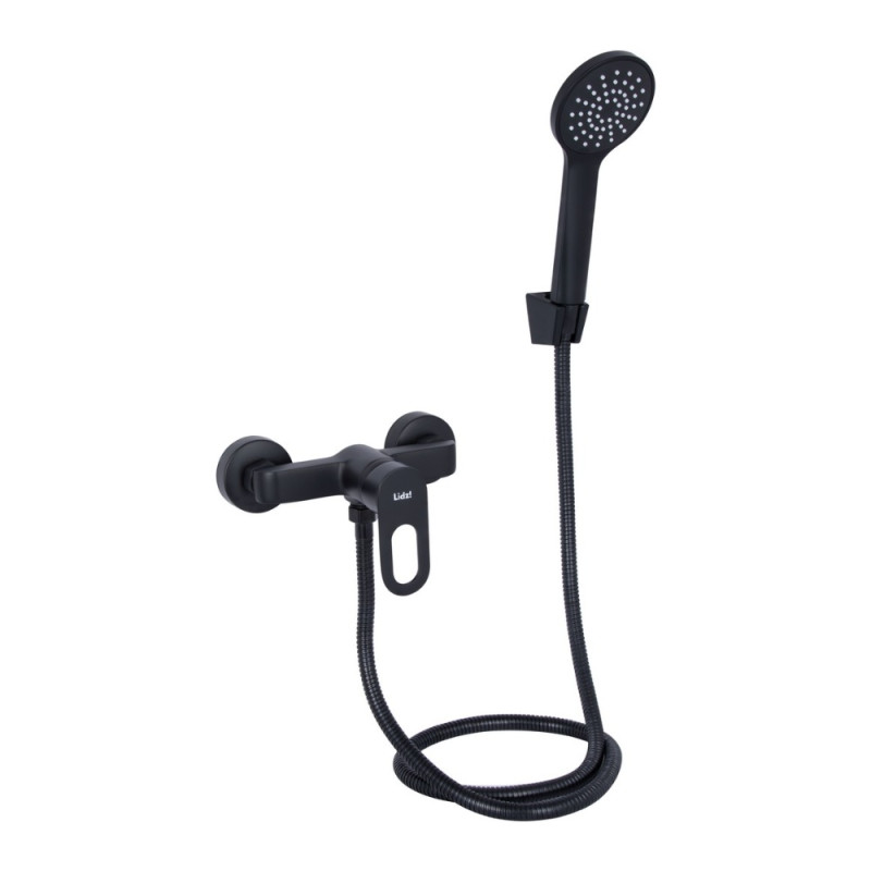 Смеситель для душа Lidz Latwa 010 (с душевым гарнитуром) (k40) LDLAT010BLA45421 Black