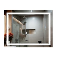 Дзеркало Qtap Cardinal (CA1) 1000х800 з LED-підсвічуванням Touch, з антизапотіванням, з димером, рег. темп. кольору (3000-6500K) QT0478C10080