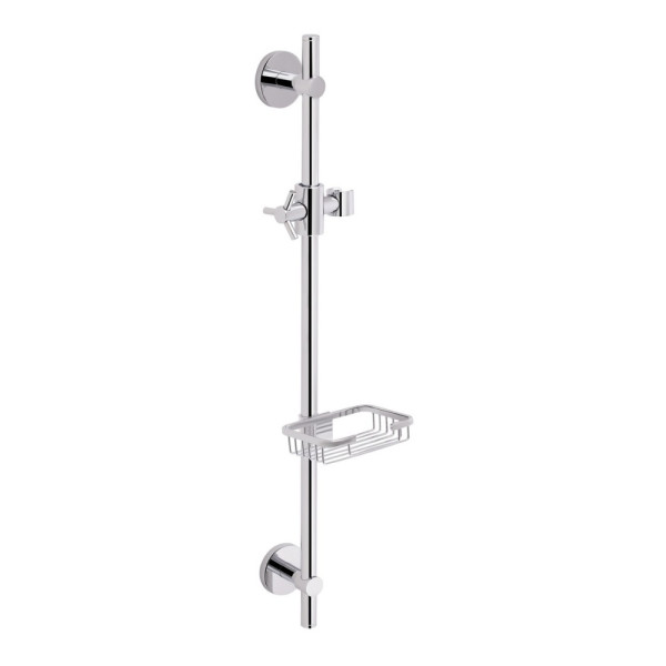Стійка універсальна Qtap Sprha 700 мм округла з полицею QT003 Chrome