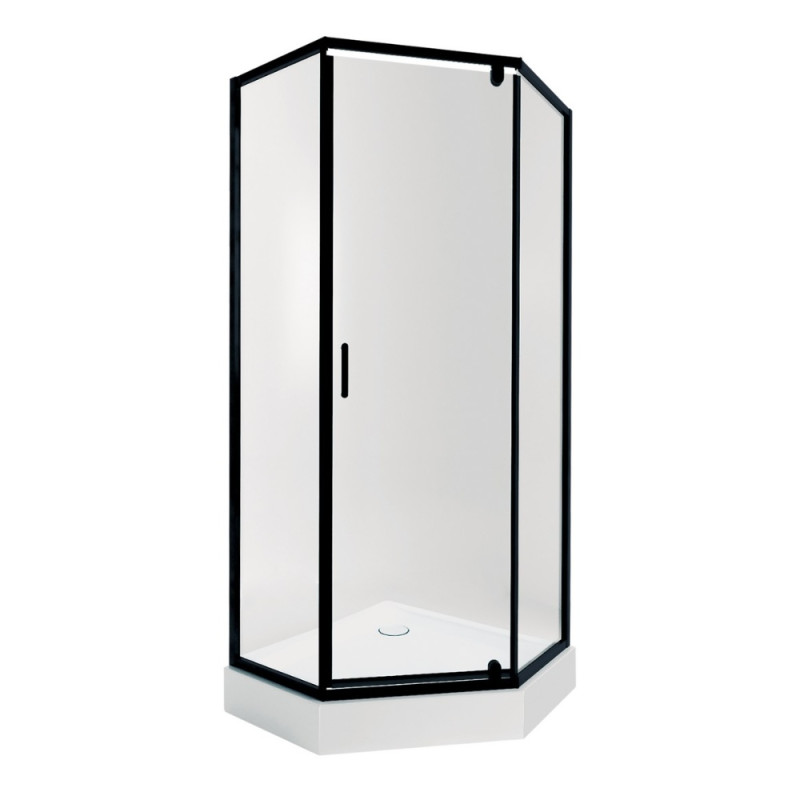 Набор Qtap душевая кабина Scorpio BLA10995-AC6 Clear 2120x900x900 мм + поддон Diamond 309912 90x90x12 см с сифоном