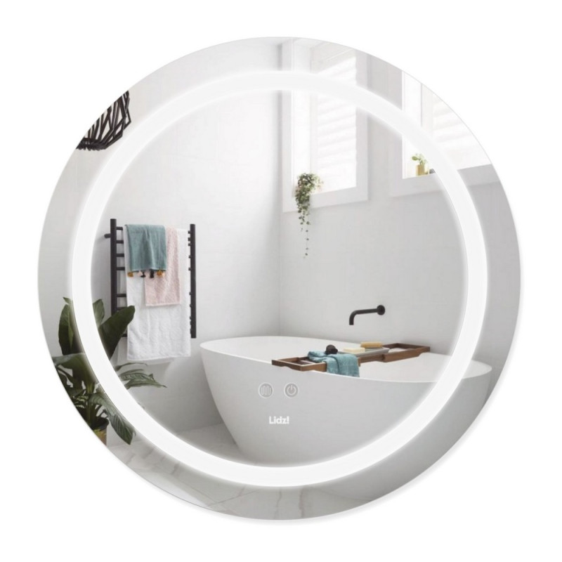Дзеркало Lidz Aria R600 з LED-підсвічуванням Touch, з антизапотіванням, з димером, рег. яскравості LD78LR600