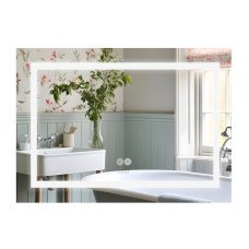Дзеркало Lidz Kubis 800х600 з LED-підсвічуванням Touch, з антизапотіванням, з димером, рег. яскравості LD78LF9047400