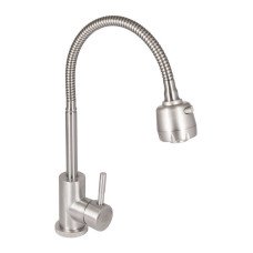 Смеситель для кухни Lidz Aria 015F41 с гибким изливом (k35) LDARI015F41NKS45306 Nickel