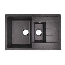 Кухонна мийка з додатковою чашею Lidz 780x495/200 BLA-03 (LIDZBLA03780495200)