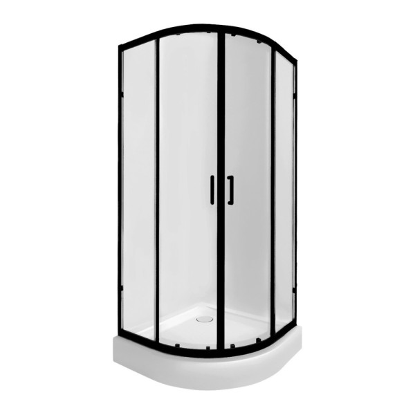 Набор Qtap душевая кабина Taurus BLA1099AC6 Clear 2020x900x900 мм + поддон Robin 309912C 90x90x12 см с сифоном