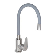 Змішувач для кухні Lidz Vida 015F3 з гнучким виливом (k35) LDVID015F3GRE43356 Grey