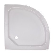 Lidz Душовий піддон KAPIELKA ST80x80x14 низький, напівкруглий, діаметр зливу 52 мм
