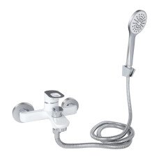 Смеситель для ванны Lidz Latwa 006 (c душевым гарнитуром) (k35) LDLAT006WHI45424 White