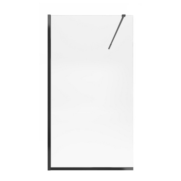 Душевая перегородка Qtap Walk-In Standard BLM201.C8 100х200 см, стекло Clear 8 мм, покрытие CalcLess