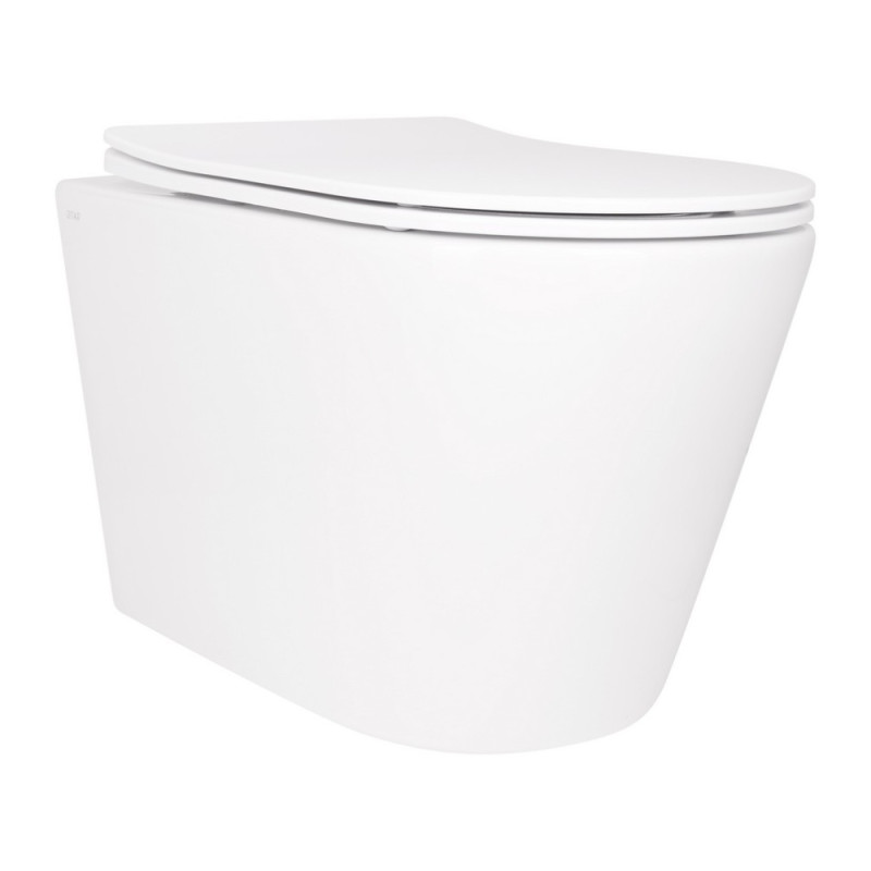 Унітаз підвісний Qtap Scorpio безободковий Ultra Quiet з сидінням Soft-close QT14332380ASW