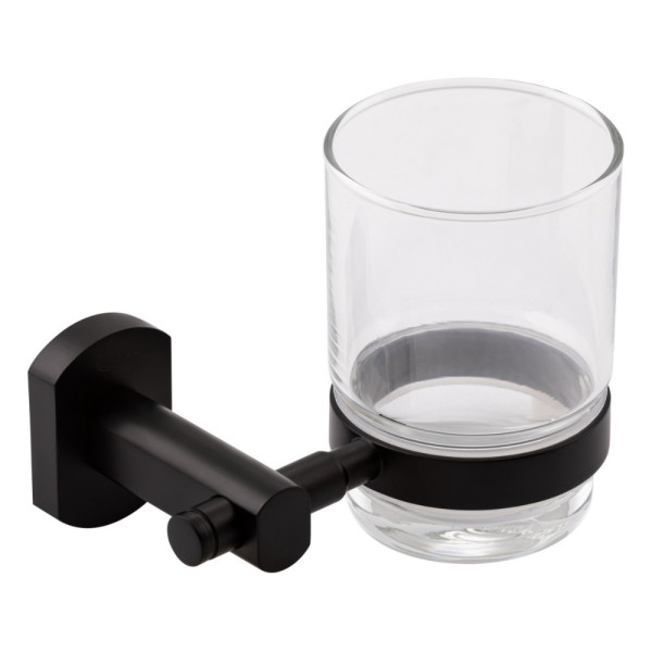 Стакан с держателем Qtap Liberty настенный QTLIBBLM1158 Black