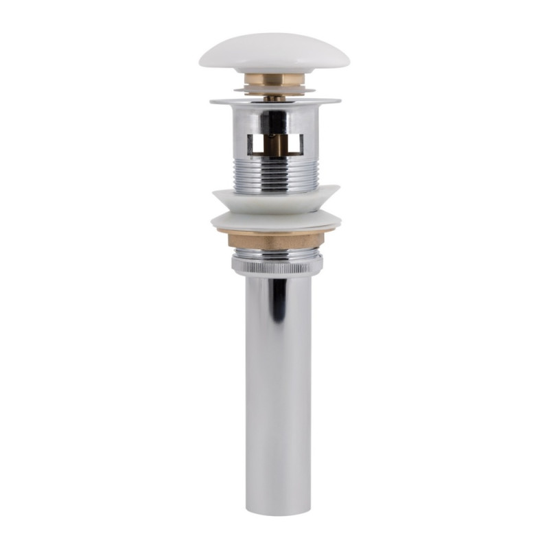 Донный клапан для раковины Qtap PU02O 225х70х70 White с переливом